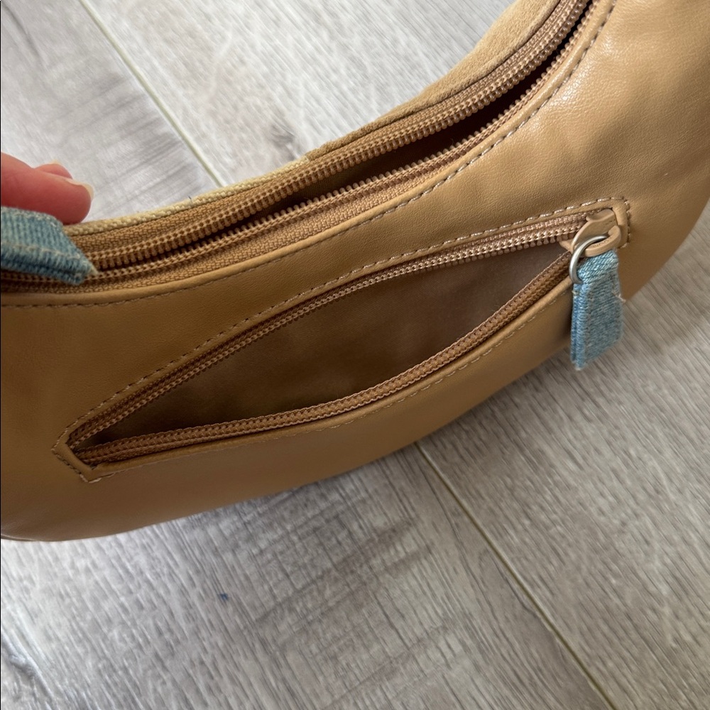 Kenneth Cole Reaction Patchwork Denim Leather Y2k… - image 7